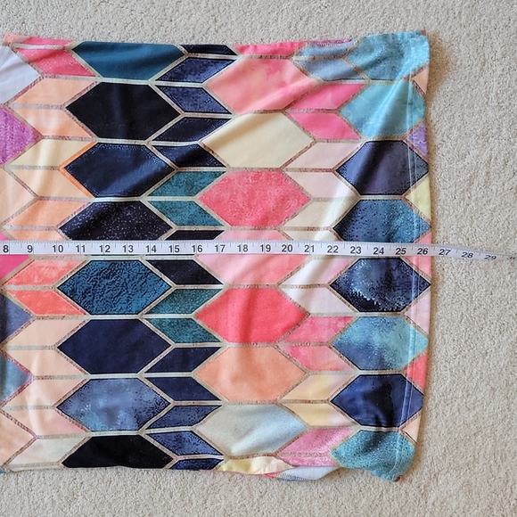 💗 Beautiful! Multicolor Geometric Sleeveless V-Neck Top Shirt M - Picture 13 of 13